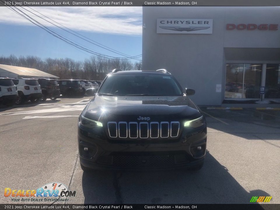 2021 Jeep Cherokee Latitude Lux 4x4 Diamond Black Crystal Pearl / Black Photo #8