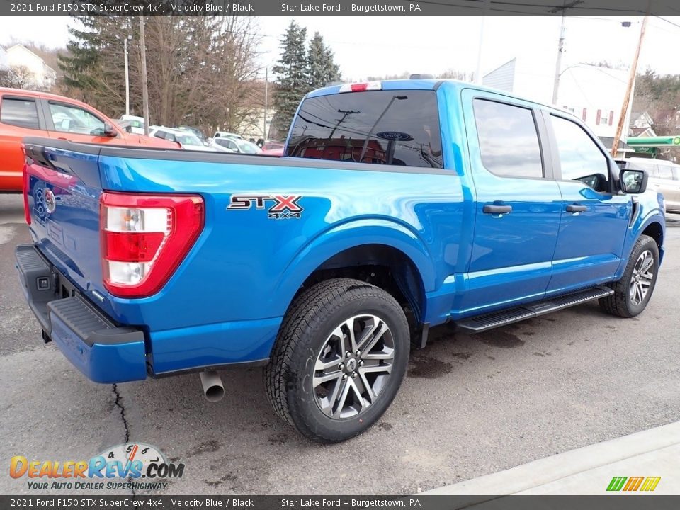 2021 Ford F150 STX SuperCrew 4x4 Velocity Blue / Black Photo #5