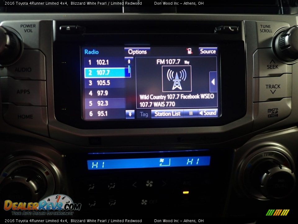 2016 Toyota 4Runner Limited 4x4 Blizzard White Pearl / Limited Redwood Photo #30