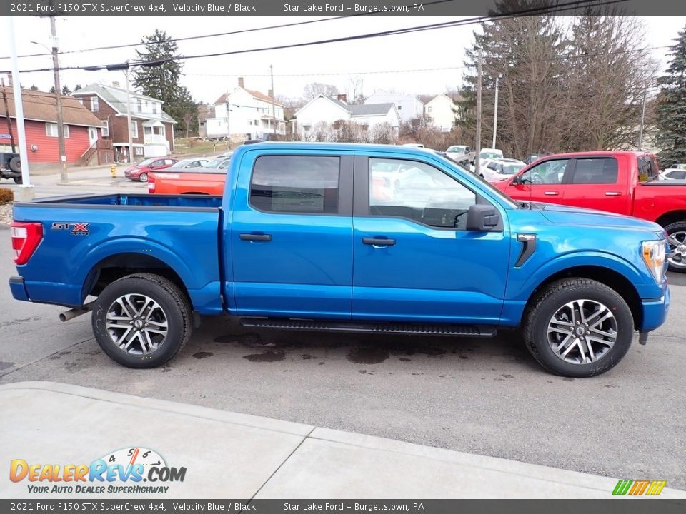 Velocity Blue 2021 Ford F150 STX SuperCrew 4x4 Photo #6