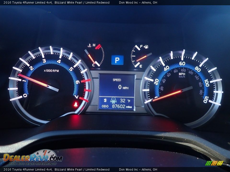 2016 Toyota 4Runner Limited 4x4 Blizzard White Pearl / Limited Redwood Photo #32