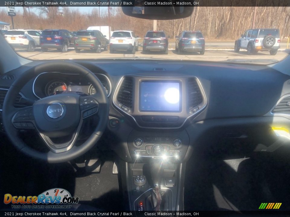 2021 Jeep Cherokee Traihawk 4x4 Diamond Black Crystal Pearl / Black Photo #4