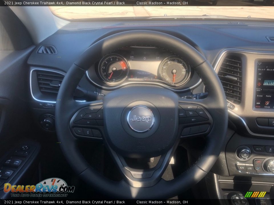 2021 Jeep Cherokee Traihawk 4x4 Diamond Black Crystal Pearl / Black Photo #5
