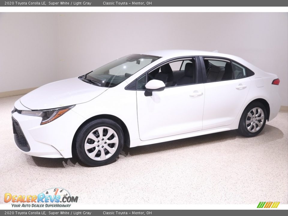 2020 Toyota Corolla LE Super White / Light Gray Photo #3
