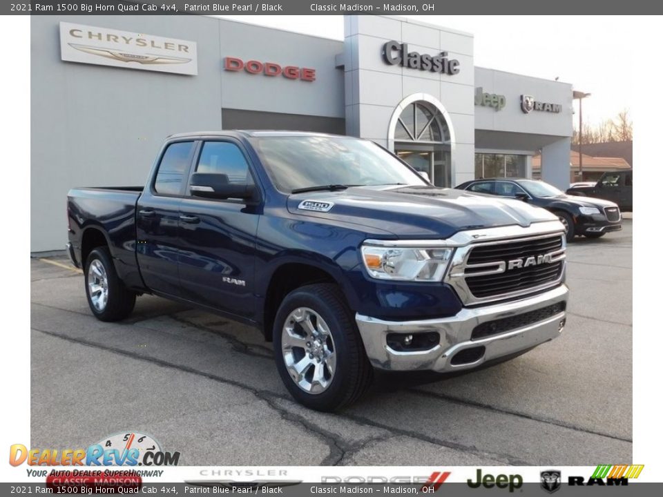 2021 Ram 1500 Big Horn Quad Cab 4x4 Patriot Blue Pearl / Black Photo #1