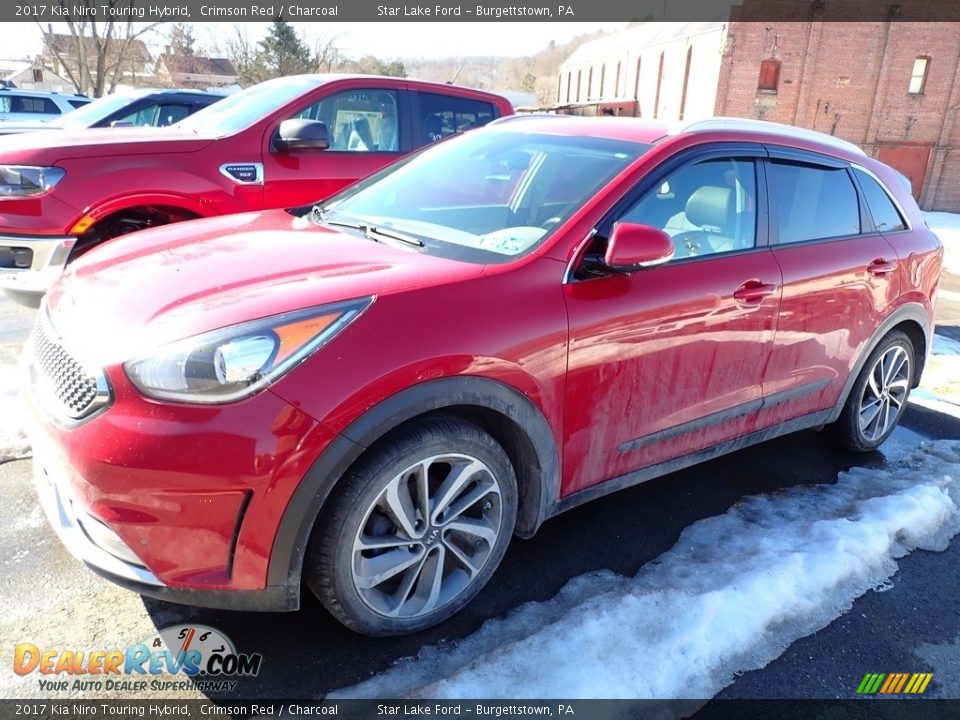 2017 Kia Niro Touring Hybrid Crimson Red / Charcoal Photo #1