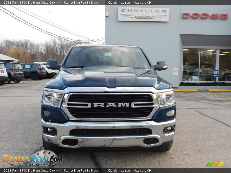 2021 Ram 1500 Big Horn Quad Cab 4x4 Patriot Blue Pearl / Black Photo #8