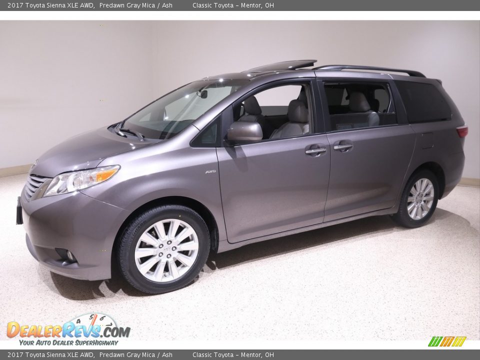 2017 Toyota Sienna XLE AWD Predawn Gray Mica / Ash Photo #3