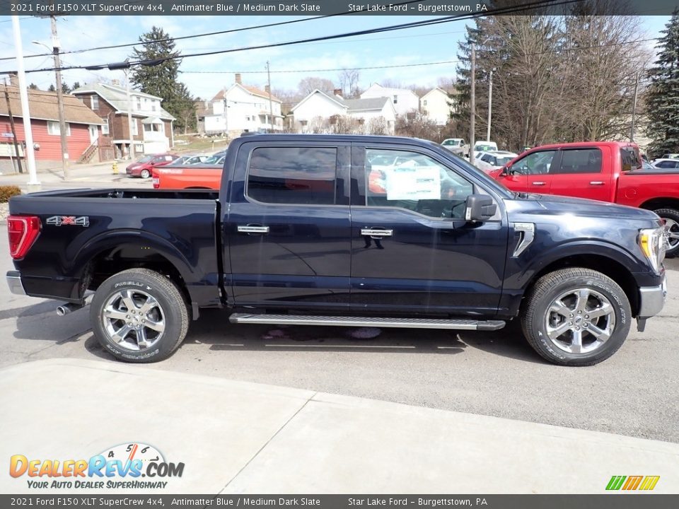 2021 Ford F150 XLT SuperCrew 4x4 Antimatter Blue / Medium Dark Slate Photo #6