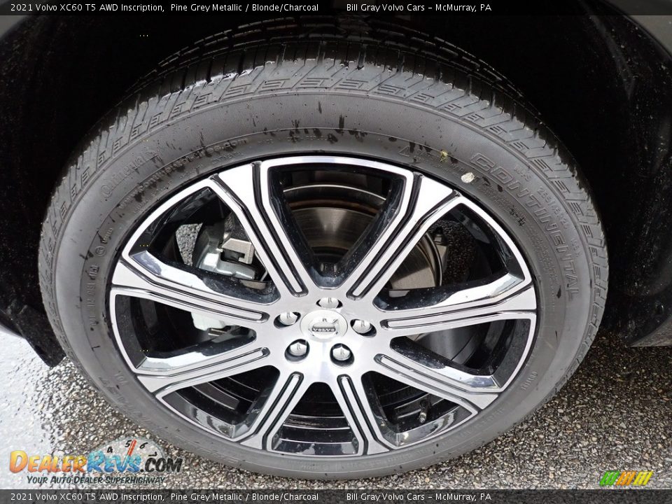 2021 Volvo XC60 T5 AWD Inscription Pine Grey Metallic / Blonde/Charcoal Photo #6