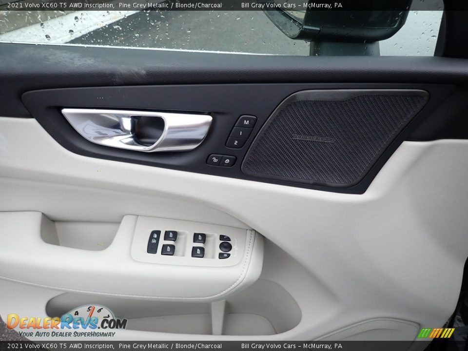 2021 Volvo XC60 T5 AWD Inscription Pine Grey Metallic / Blonde/Charcoal Photo #10