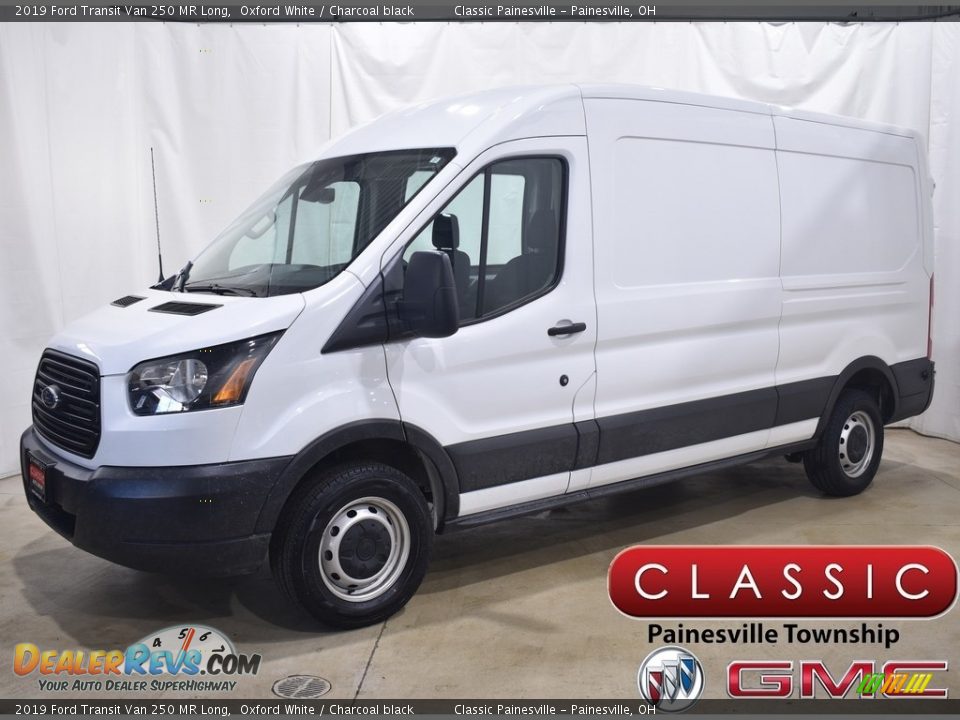 2019 Ford Transit Van 250 MR Long Oxford White / Charcoal black Photo #1