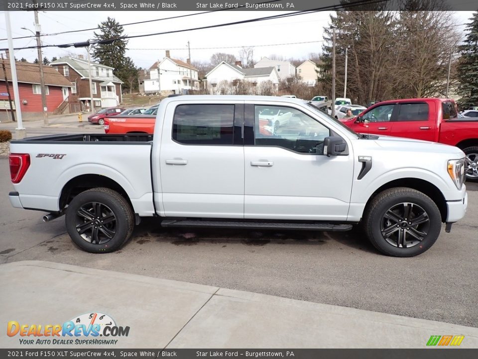 2021 Ford F150 XLT SuperCrew 4x4 Space White / Black Photo #6