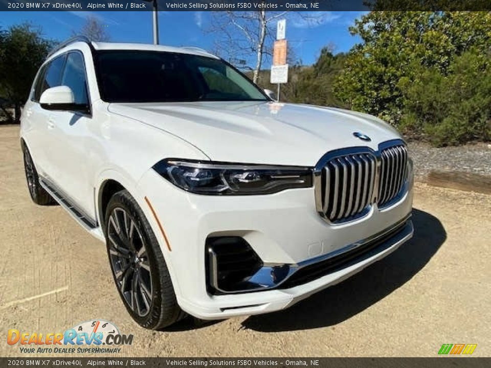 2020 BMW X7 xDrive40i Alpine White / Black Photo #9