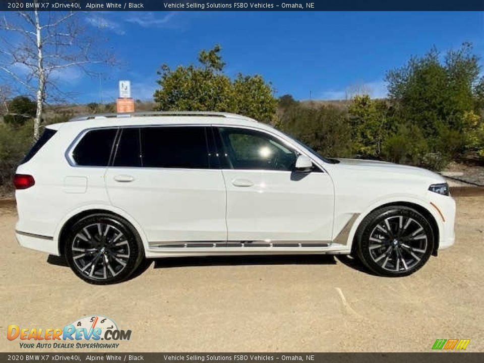 2020 BMW X7 xDrive40i Alpine White / Black Photo #10