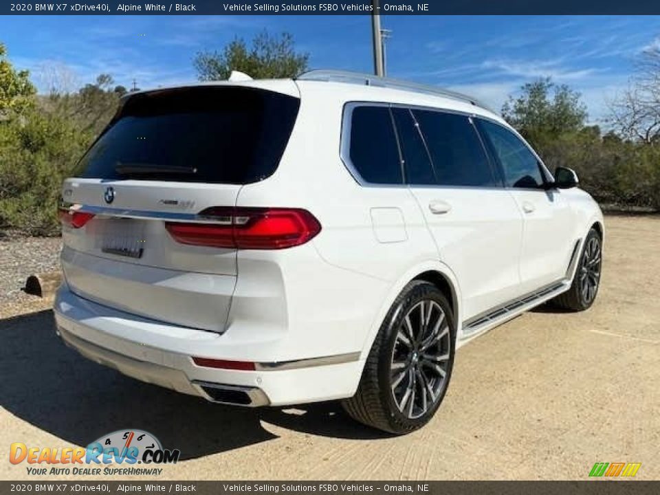 2020 BMW X7 xDrive40i Alpine White / Black Photo #11