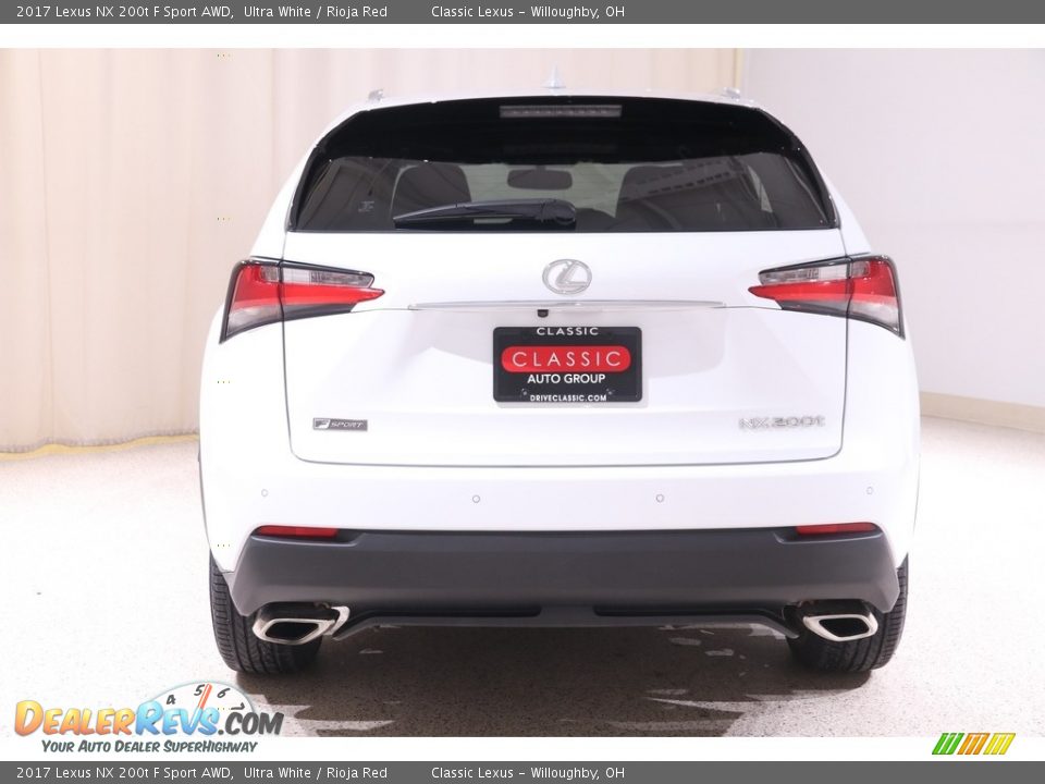 2017 Lexus NX 200t F Sport AWD Ultra White / Rioja Red Photo #22