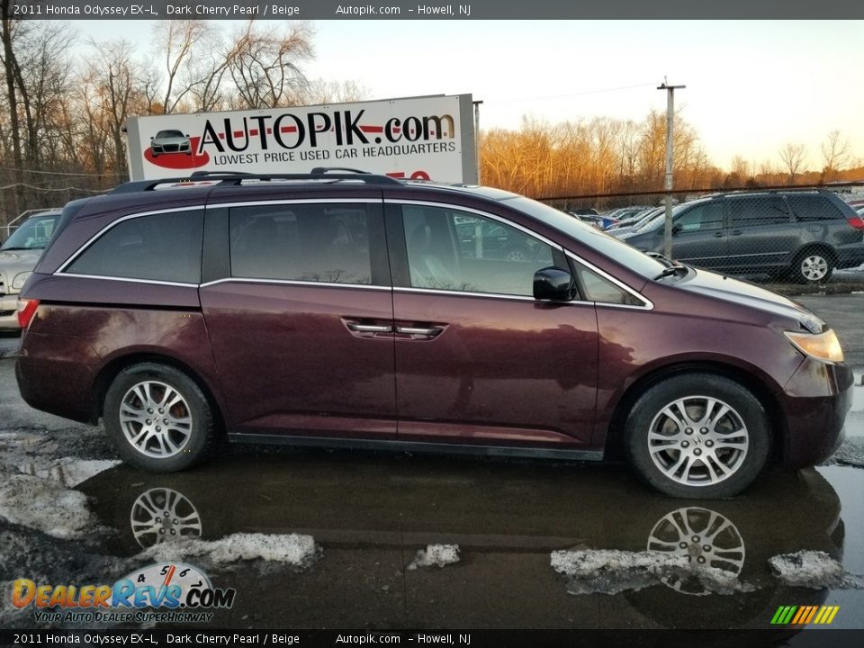 2011 Honda Odyssey EX-L Dark Cherry Pearl / Beige Photo #4