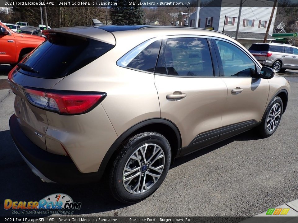 2021 Ford Escape SEL 4WD Desert Gold Metallic / Sandstone Photo #6