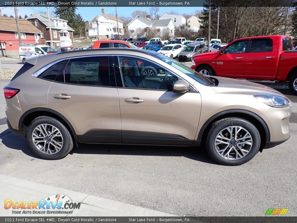 2021 Ford Escape SEL 4WD Desert Gold Metallic / Sandstone Photo #7