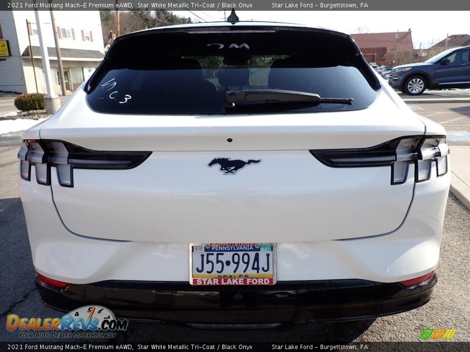 2021 Ford Mustang Mach-E Premium eAWD Star White Metallic Tri-Coat / Black Onyx Photo #4