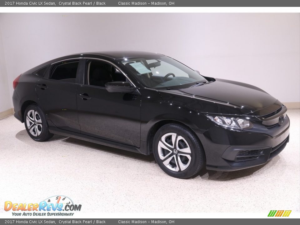 2017 Honda Civic LX Sedan Crystal Black Pearl / Black Photo #1