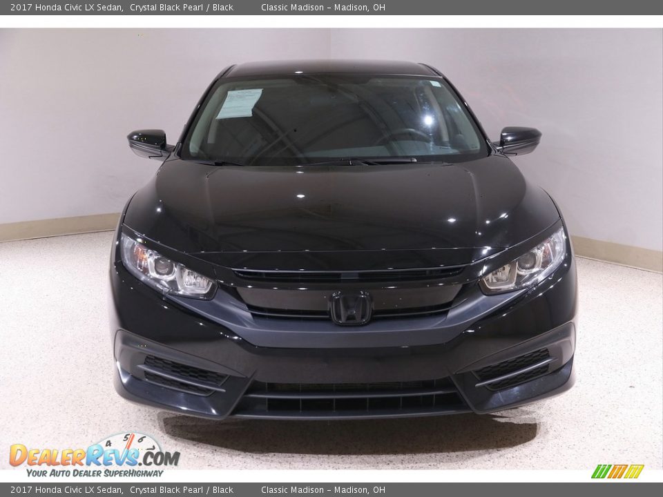 2017 Honda Civic LX Sedan Crystal Black Pearl / Black Photo #2