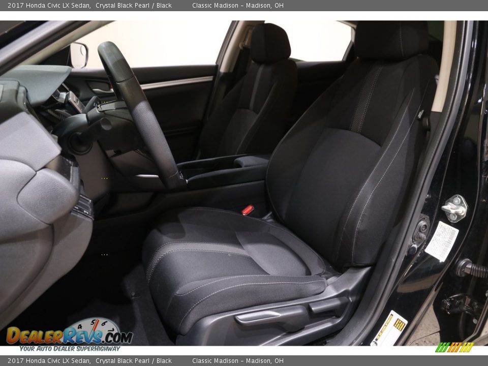 2017 Honda Civic LX Sedan Crystal Black Pearl / Black Photo #5