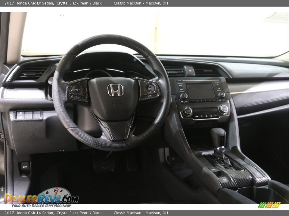 2017 Honda Civic LX Sedan Crystal Black Pearl / Black Photo #6