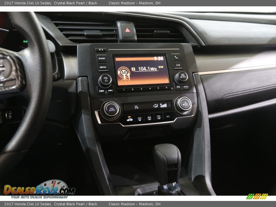 2017 Honda Civic LX Sedan Crystal Black Pearl / Black Photo #10