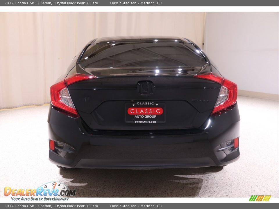 2017 Honda Civic LX Sedan Crystal Black Pearl / Black Photo #18