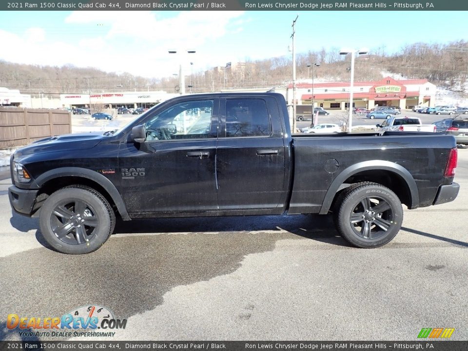 2021 Ram 1500 Classic Quad Cab 4x4 Diamond Black Crystal Pearl / Black Photo #2