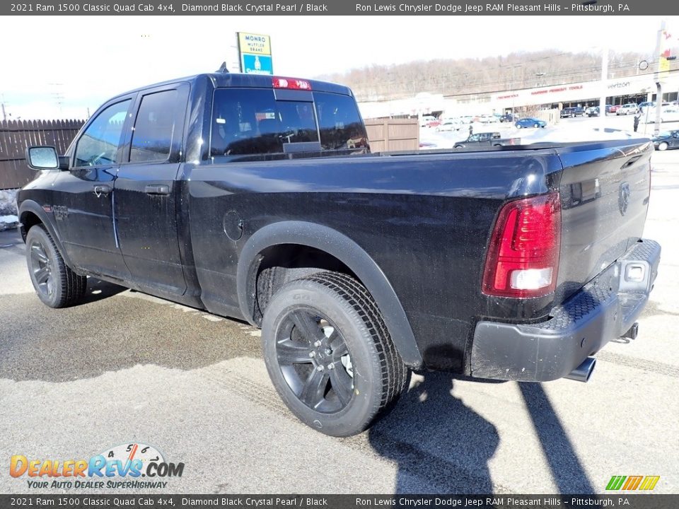 2021 Ram 1500 Classic Quad Cab 4x4 Diamond Black Crystal Pearl / Black Photo #3