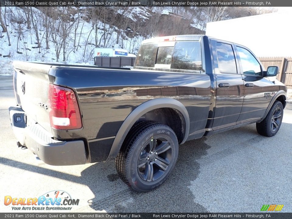 2021 Ram 1500 Classic Quad Cab 4x4 Diamond Black Crystal Pearl / Black Photo #5
