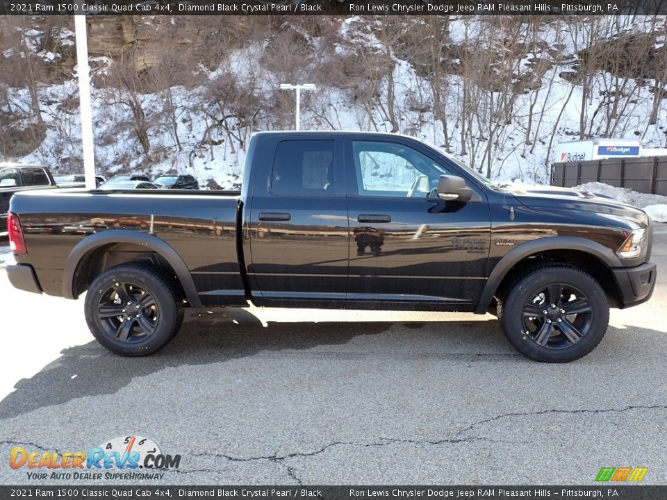 2021 Ram 1500 Classic Quad Cab 4x4 Diamond Black Crystal Pearl / Black Photo #6