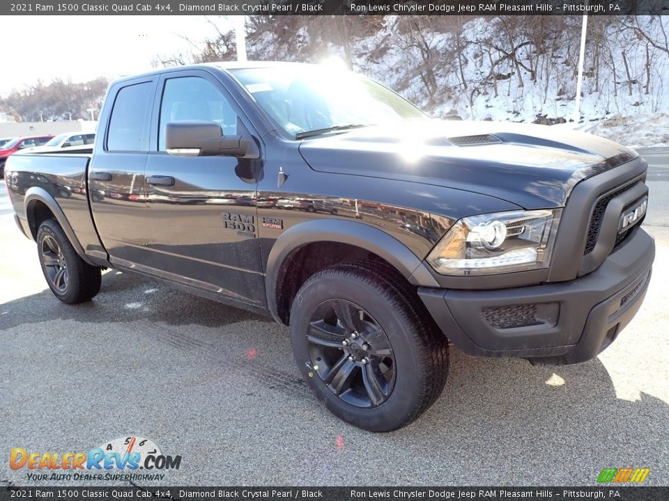 2021 Ram 1500 Classic Quad Cab 4x4 Diamond Black Crystal Pearl / Black Photo #7