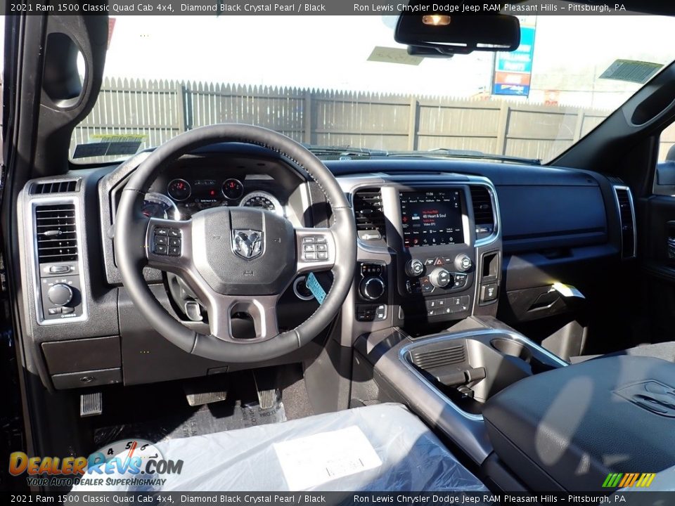 2021 Ram 1500 Classic Quad Cab 4x4 Diamond Black Crystal Pearl / Black Photo #12