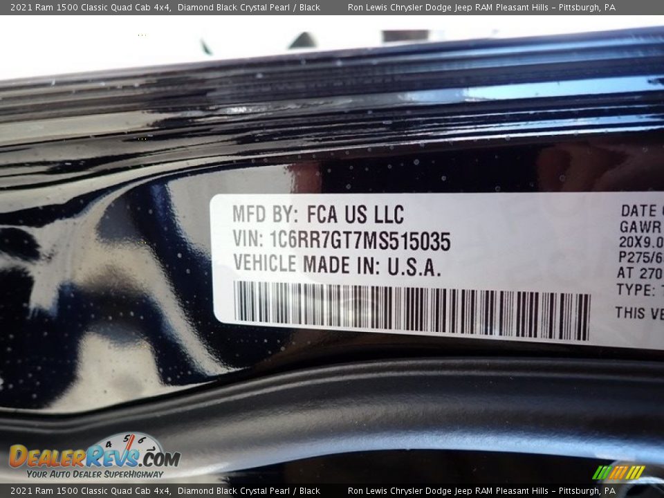 2021 Ram 1500 Classic Quad Cab 4x4 Diamond Black Crystal Pearl / Black Photo #15