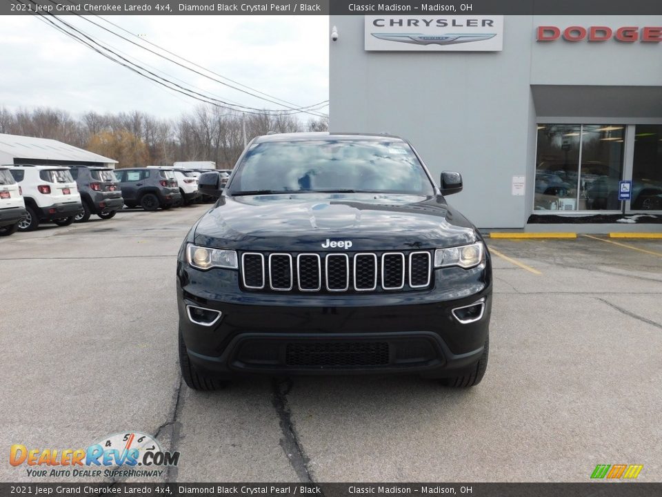 2021 Jeep Grand Cherokee Laredo 4x4 Diamond Black Crystal Pearl / Black Photo #8