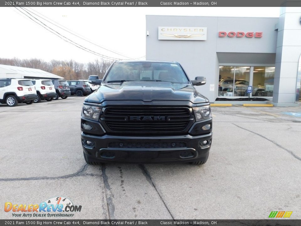 2021 Ram 1500 Big Horn Crew Cab 4x4 Diamond Black Crystal Pearl / Black Photo #8