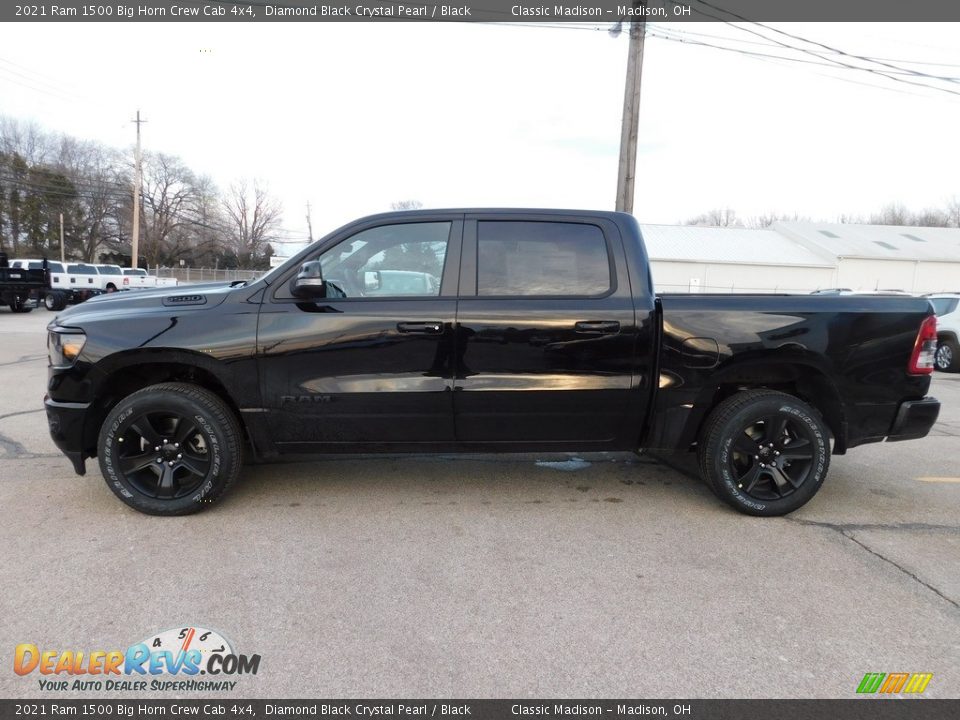 2021 Ram 1500 Big Horn Crew Cab 4x4 Diamond Black Crystal Pearl / Black Photo #9