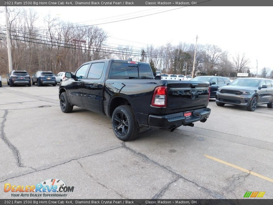 2021 Ram 1500 Big Horn Crew Cab 4x4 Diamond Black Crystal Pearl / Black Photo #10