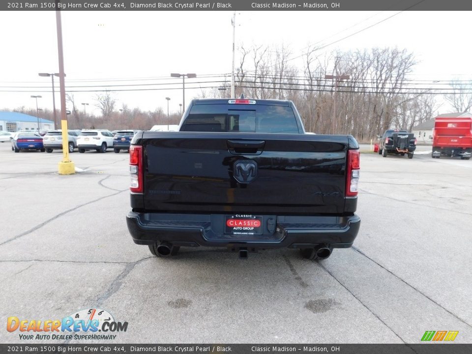 2021 Ram 1500 Big Horn Crew Cab 4x4 Diamond Black Crystal Pearl / Black Photo #11