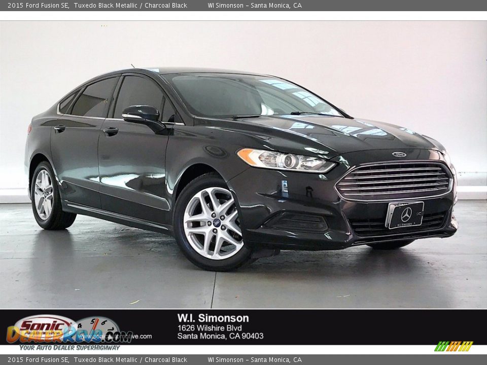 2015 Ford Fusion SE Tuxedo Black Metallic / Charcoal Black Photo #1