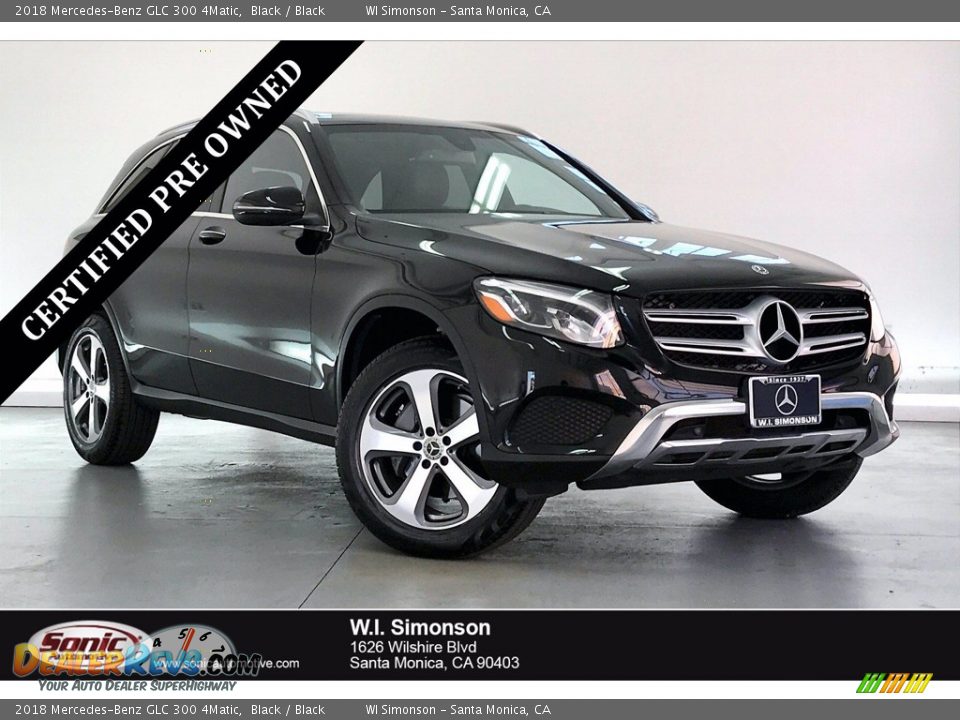 2018 Mercedes-Benz GLC 300 4Matic Black / Black Photo #1