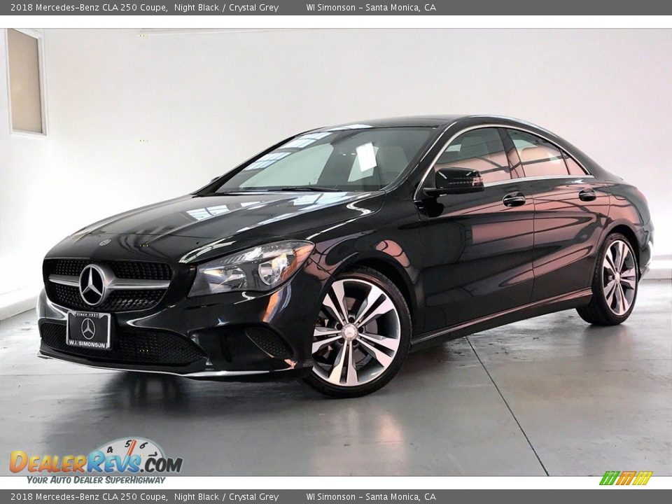 2018 Mercedes-Benz CLA 250 Coupe Night Black / Crystal Grey Photo #12