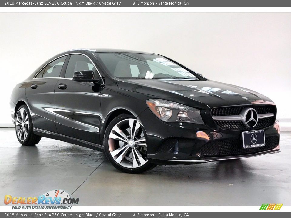 2018 Mercedes-Benz CLA 250 Coupe Night Black / Crystal Grey Photo #34