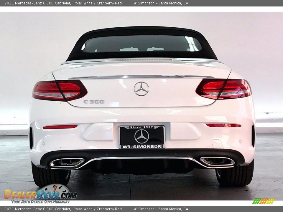 2021 Mercedes-Benz C 300 Cabriolet Polar White / Cranberry Red Photo #3