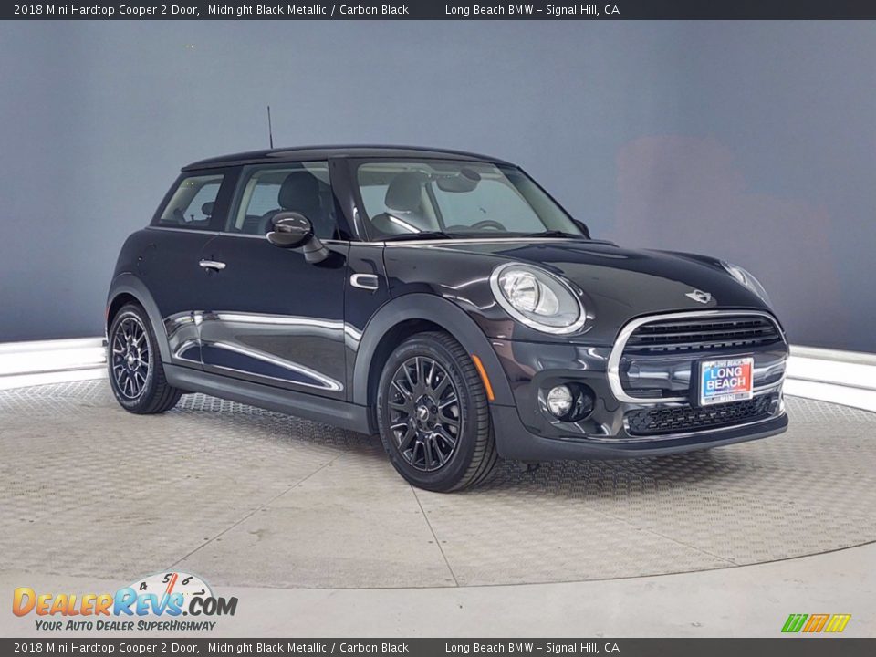 2018 Mini Hardtop Cooper 2 Door Midnight Black Metallic / Carbon Black Photo #1