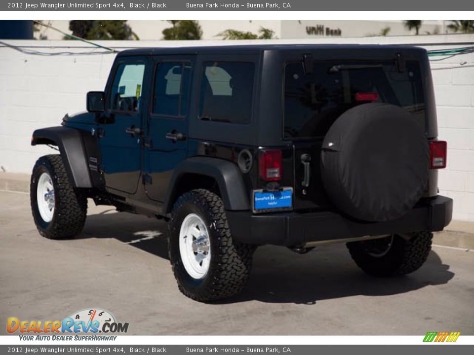 2012 Jeep Wrangler Unlimited Sport 4x4 Black / Black Photo #2